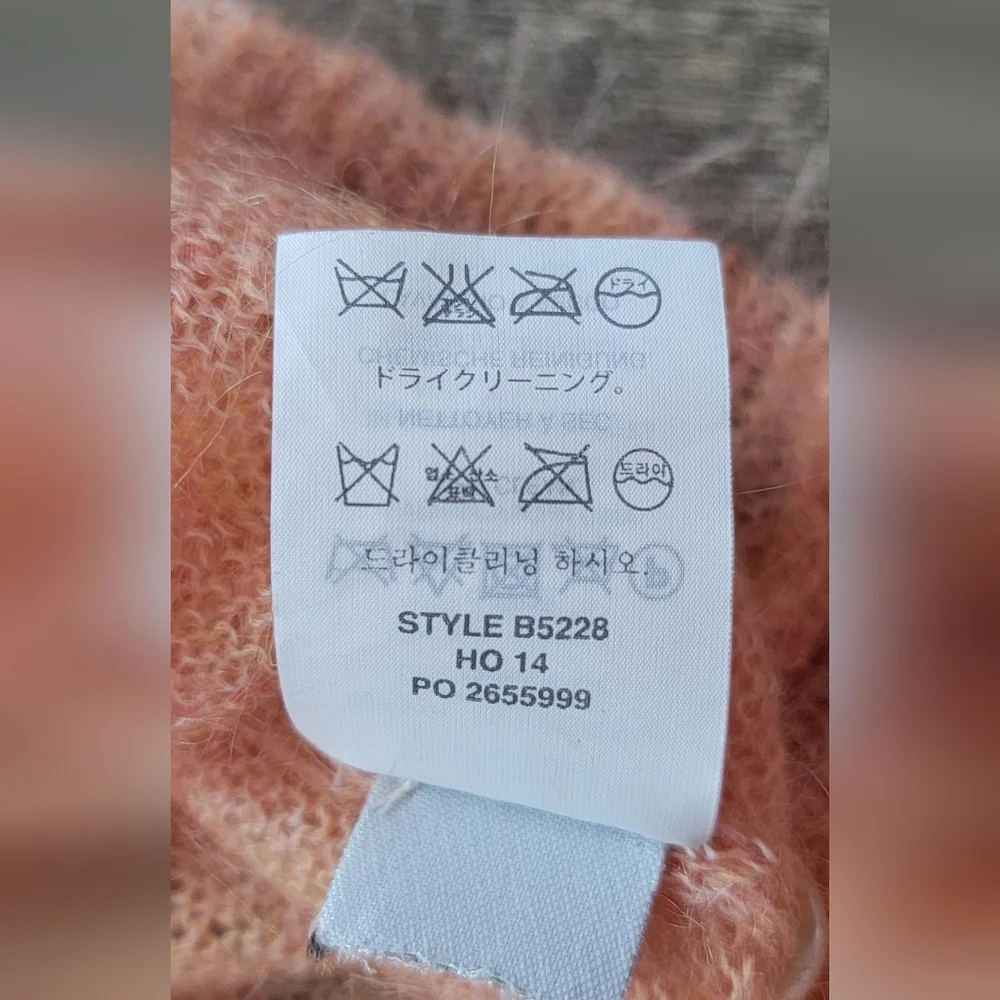 J. Crew Mohair Blend Boyfriend Cardigan Women's S Peach Button Down Long-sleeved - Picture 12 of 13